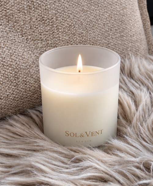 Vela perfumada Sol&Vent. Fragancias que transforman. Soja, cruelty free, veganas.