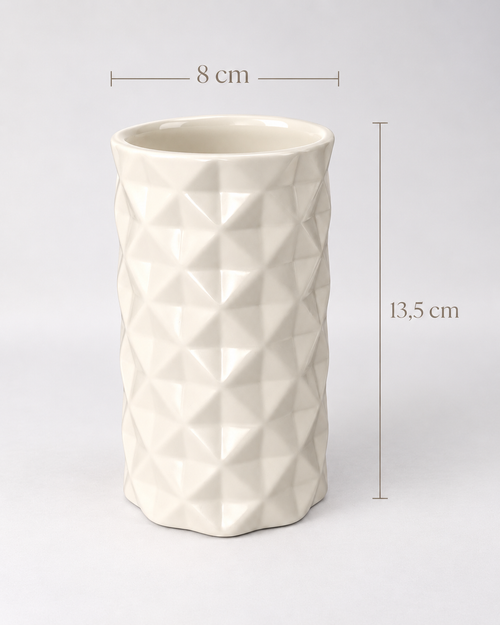 Medidas del quemador de cera Origami: 13,5 cm de alto y 8 cm de ancho